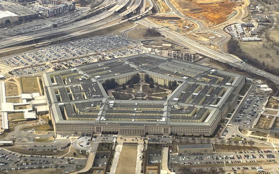 An aerial view of the Pentagon from Feb. 20, 2025.