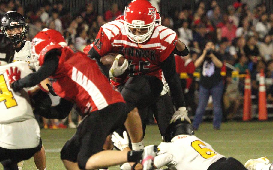 Kinnick's Tylar Stephens rushed for a touchdown and 70 yards on nine carries.