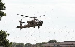 A Fort Novosel AH-64 Apache helicopter lands on Howze field for WTVY News4 Hometown Tour on May 31.