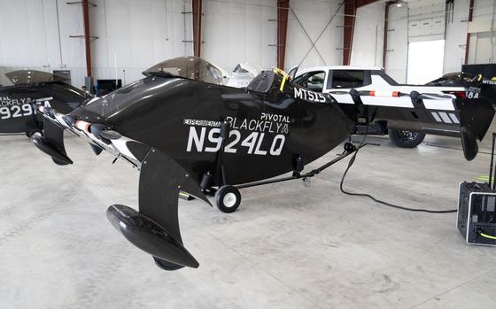 Pivotal’s BlackFly electric vertical take-off and landing, or eVTOL, aircraft in a hangar at Springfield-Beckley Airport, Ohio, June 17, 2024. AFWERX, the Department of the Air Force’s innovation arm and a directorate within the Air Force Research Laboratory, showcased their eVTOL aircraft partner, Pivotal, in collaboration with Beavercreek, Ohio-based defense contractor Modern Technology Solutions Inc. (U.S. Air Force photo by Dennis Stewart)