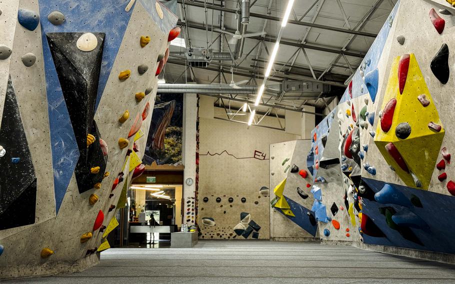 Boulderhalle E4 in Nuremberg, Germany, offers hundreds of climbing routes with a wide range of difficulty. It is one of the largest indoor climbing gyms in Germany, according to the company website.