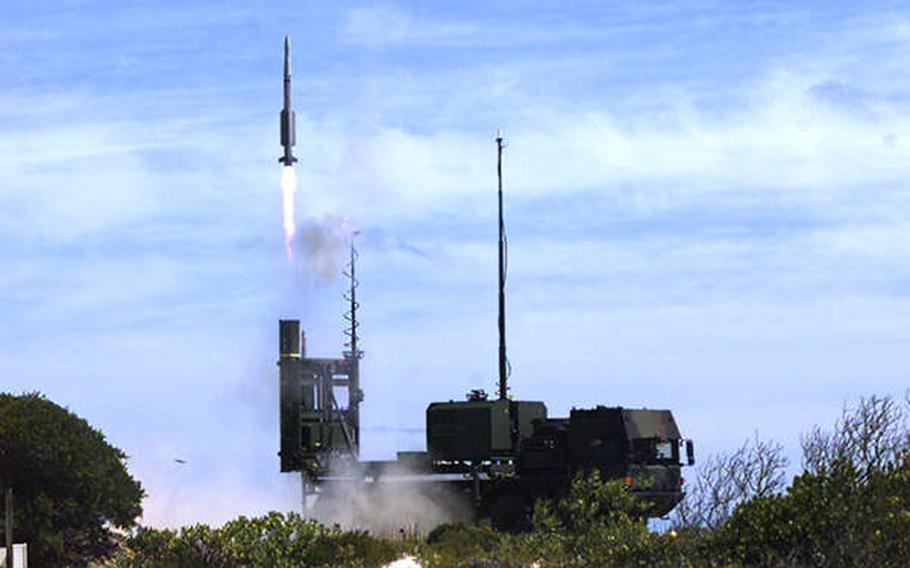 A test-firing of an IRIS-T SL missile.