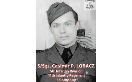 U.S. Army Staff Sgt. Casimir P. Lobacz, who was killed during World War II, will be interred June 17, 2024, in Arlington National Cemetery in Virginia.