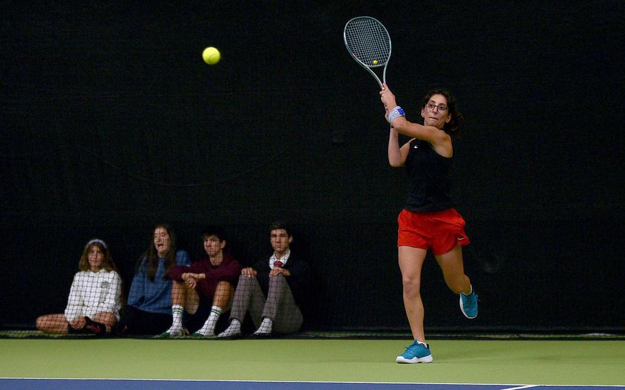 Alisa Dietzel follows through on a shot.