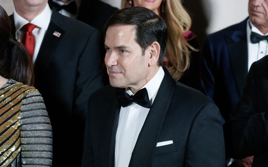 Marco Rubio wears a tuxedo.