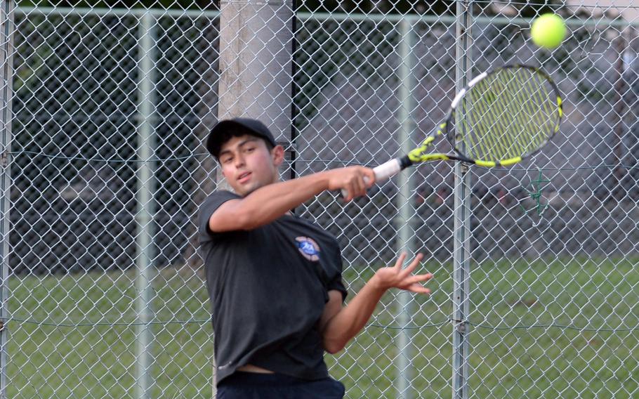 Sophomore Ryunosuke Roesch of Yokota won the Far East tournament boys singles title last year.