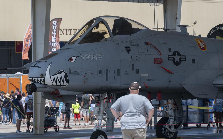 A U.S. Air Force A-10C Thunderbolt II sits on the flight line during the 2024 Wings Over Whiteman Air Show at Whiteman Air Force Base, Mo., July 13, 2024. The A-10 is designed for close air support of ground forces. (U.S. Air Force photo by Tech. Sgt. Anthony Hetlage)