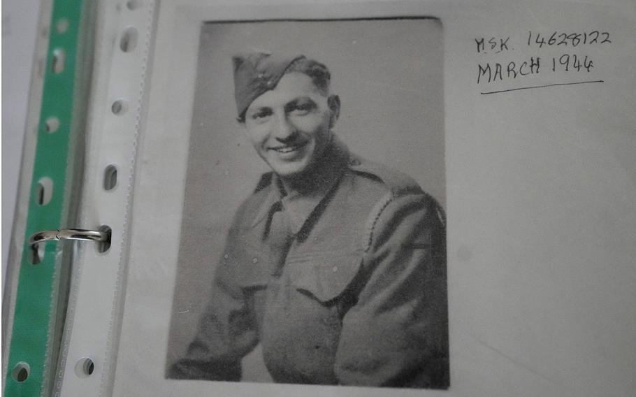A copy of a photograph of Mervyn Kersh in his uniform.