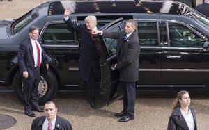 President Donald J. Trump arrives at the Inaugural Parade during the 58th Presidential Inauguration in Washington, D.C. Jan. 20, 2017. (DoD Photo by Dominique A. Pineiro/Released)