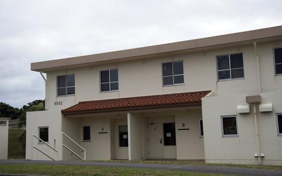 Quadplexes in the Sebille Manor housing area on Kadena Air Base, Okinawa, are pictured on Dec. 19, 2024. 