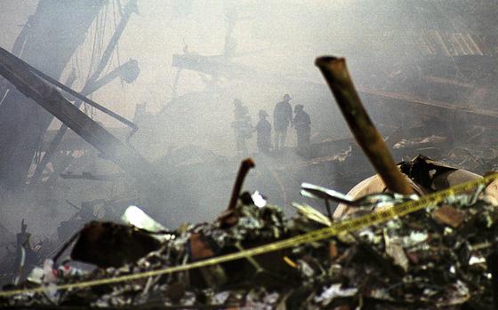 First responders search for survivors at Ground Zero, New York City, N ...