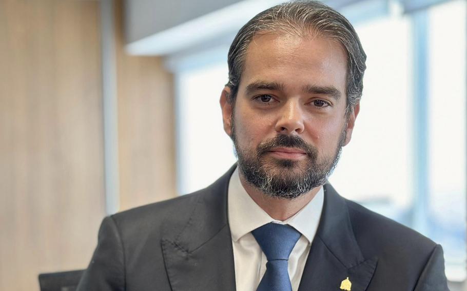 This undated photo provided by Interpol shows Brazilian police official Valdecy Urquiza. Urquiza won a crucial vote of confidence Tuesday, June 25, 2024, toward becoming the next head of Interpol, the international police body, and its first non-Western chief after its executive committee selected him as its preferred candidate. 
