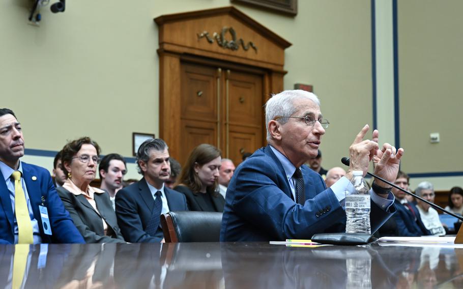 Anthony S. Fauci, former director of the National Institute of Allergy and Infectious Diseases, testifies June 3 before a congressional committee investigating the coronavirus response. 