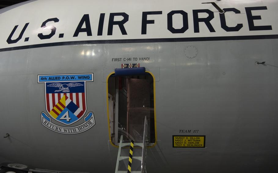 The “Hanoi Taxi” is seen at the National Museum of the United States Air Force, during a visit by Defense Secretary Mark Esper, Wright-Patterson Air Force Base, Ohio, Oct. 3, 2019.