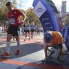 Runners cross the finish line of the 2016 New York City Marathon. Experts say to take marathon recovery as seriously as training.