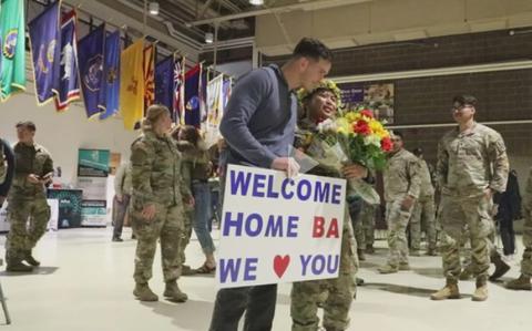 ‘Bison’ company returns home to Alaska after 9 months deployed to Kuwait