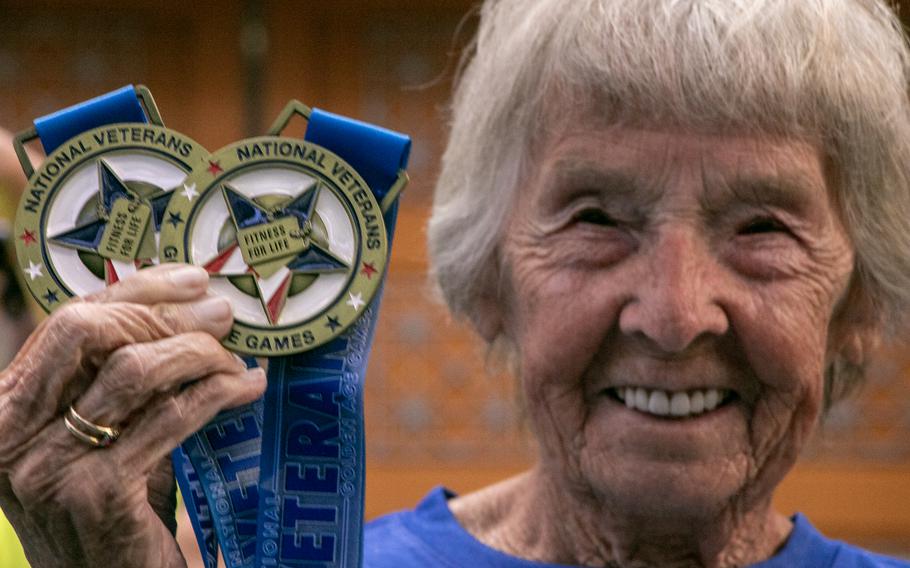 Betty St. John, an 85-year-old Veteran, has secured her 85th medal at the 2024 National Veterans Golden Age Games, proving that age is no barrier to staying fit and active.