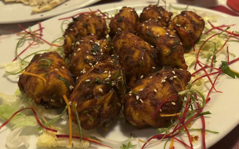 Nepalese cuisine at a restaurant in Wiesbaden, Germany.