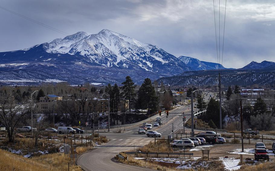 Mount Sopris towers over Carbondale, which is drawing Venezuelan migrants despite its remoteness. 