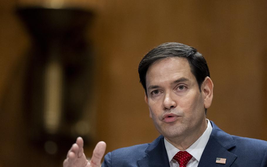 Sen. Marco Rubio, R-Fla., President-elect Donald Trump’s choice to be Secretary of State, appears before the Senate Foreign Relations Committee 