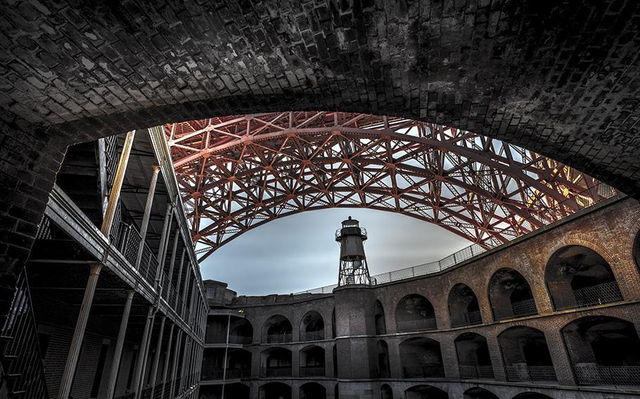 Fort Point National Historic Site at the Golden Gate Bridge in San Francisco.