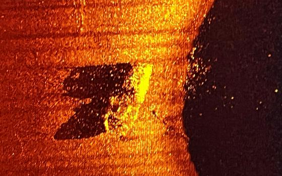 An undated side-scan sonar image shows the wreck of Quest, Sir Ernest Shackleton's last expedition ship on which he died off the island of South Georgia in the South Atlantic in 1922, as it lies upright and intact on the seabed at a depth of 390 metres northwest of St. John's, Newfoundland, Canada in this picture obtained by Reuters on June 12, 2024. Quest was discovered on June 9, 2024, by an expedition led by the Royal Canadian Geographical Society.  Canadian Geographic/Royal Canadian Geographical Society/Handout via REUTERS/