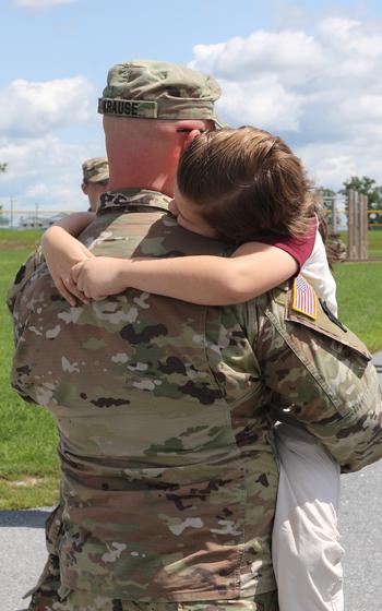 Family and friends bid farewell before Pennsylvania Army National Guard members deploy