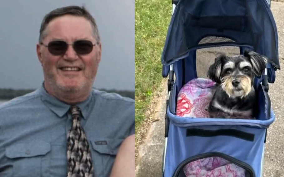 Photo of Rick Alsept, 62, and his dog