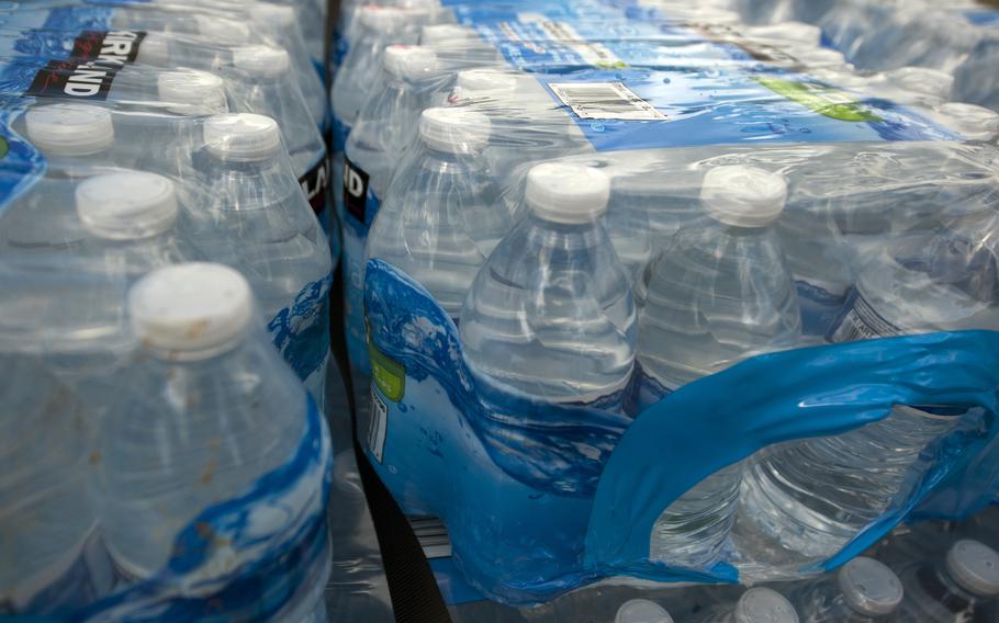 Military personnel funds are not authorized for the routine purchase of bottled water, according to section 34-131, paragraph 10.16 of the Air Force Manual.