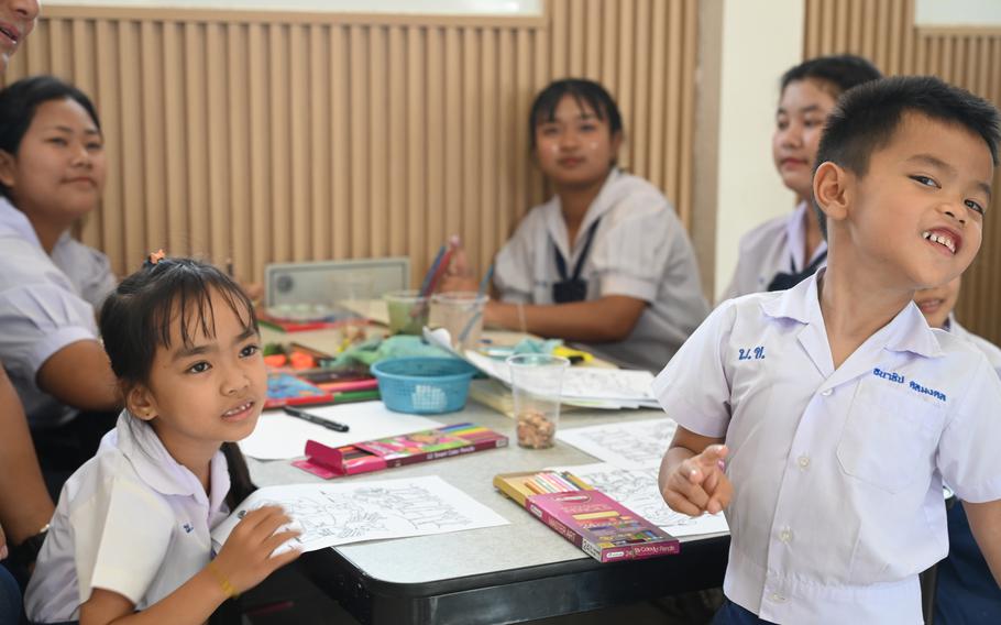 Students at a school in Thailand.