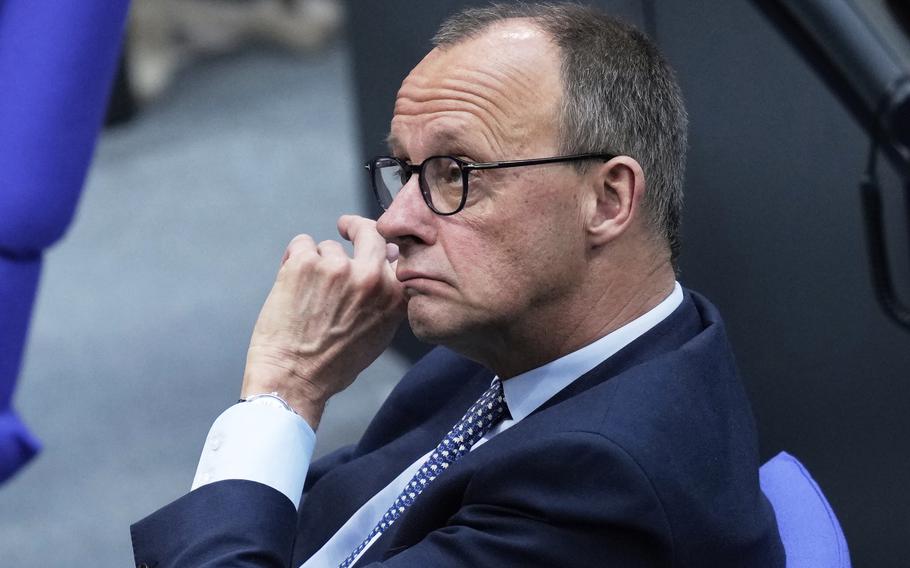 German opposition leader and Christian Democratic Union party chairman Friedrich Merz 