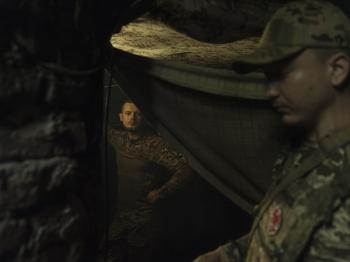 One of the artillery units of the Ukrainian air assault forces at their firing positions on the eastern front. 