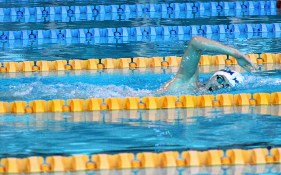 Ben Heath swims in London.