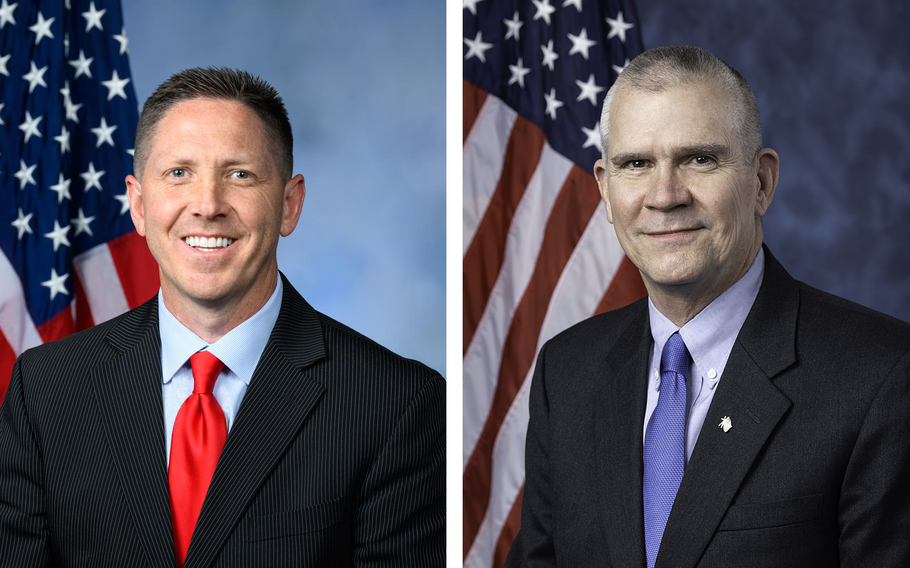 Reps. Josh Brecheen, R-Okla., and Matt Rosendale, R-Mont.