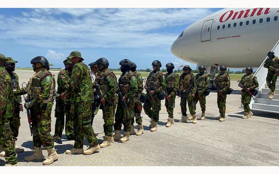 Three weeks after 200 specialized Kenyan police officers were deployed to Haiti to lead the Multinational Security Support mission, a second contingent of the same size arrived in Port-au-Prince on Tuesday, July 16, 2024. (Johnny Fils-Aimé/Miami Herald/TNS)