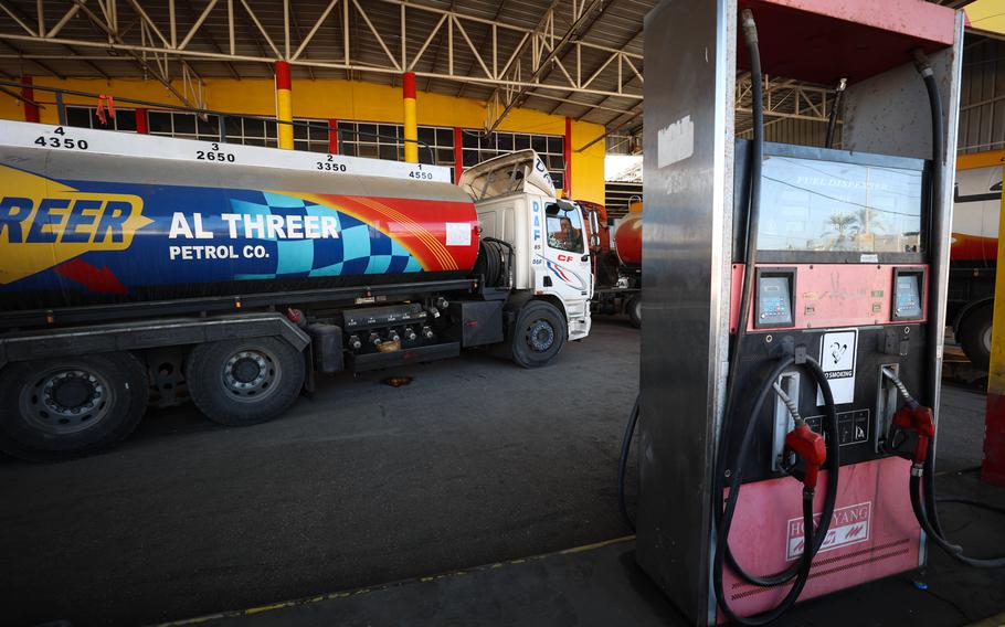 A gas station is closed Saturday after running out of petrol amid a widespread fuel shortage in Gaza.