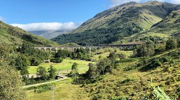 A view of the Glenfinnan Viaduct in Scotland