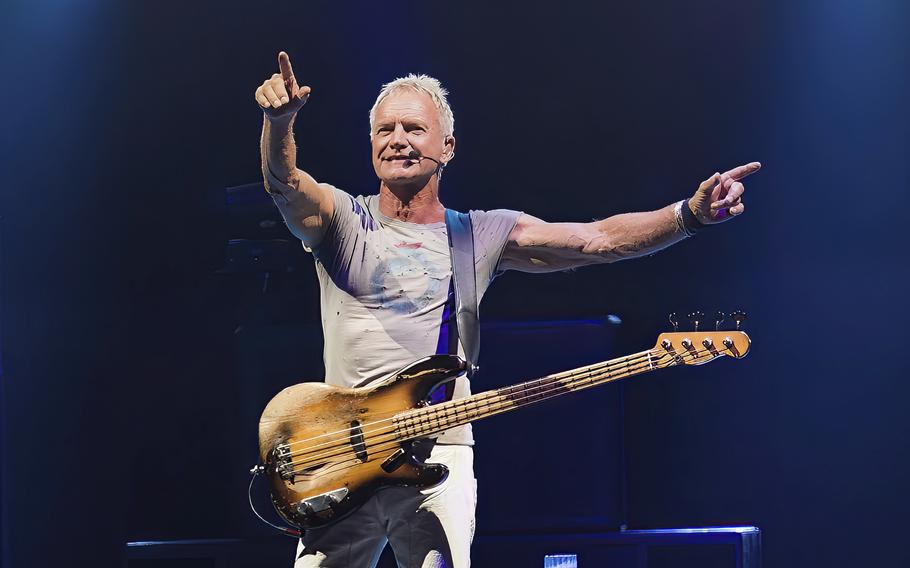 Sting, shown on tour in 2023, has a tour date in London on Oct. 28.