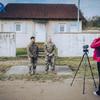 Oregon National Guard soldiers do press training Oct. 7, 2024, in Hohenfels, Germany, to practice talking with local media about their mission. Soldiers from the Guard unit will join a NATO peackeeping mission in Kosovo later this year.