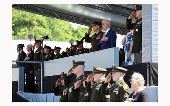 U.S. President Joe Biden attends the United States Military Academy commencement in West Point, N.Y., May 25, 2024. 