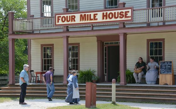 Old World Wisconsin’s Four Mile House was built in 1853 as a stagecoach stop and tavern. Old World Wisconsin is casually known as the Williamsburg of Wisconsin. More than 60 structures there depict 19th century rural life in the nation’s heartland and costumed interpreters invite visitors to shake hands with history.