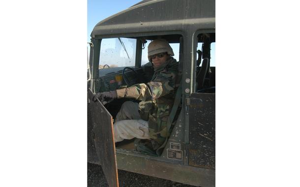 Steeled for a blast, 2004

Albu Assi, Iraq, Feb. 1, 2004: Staff Sgt. Anna Berber-Giddings of the 223rd Military Intelligence Battalion shows the Iraqi-made steel door meant to provide some blast protection to an unarmored Humvee. The Army is sending additional much-needed armored Humvees into Iraq in the coming months.

META TAGS: Wars on Terror; armor shortage; U.S. Army; Operation Iraqi Freedom; logistics; 