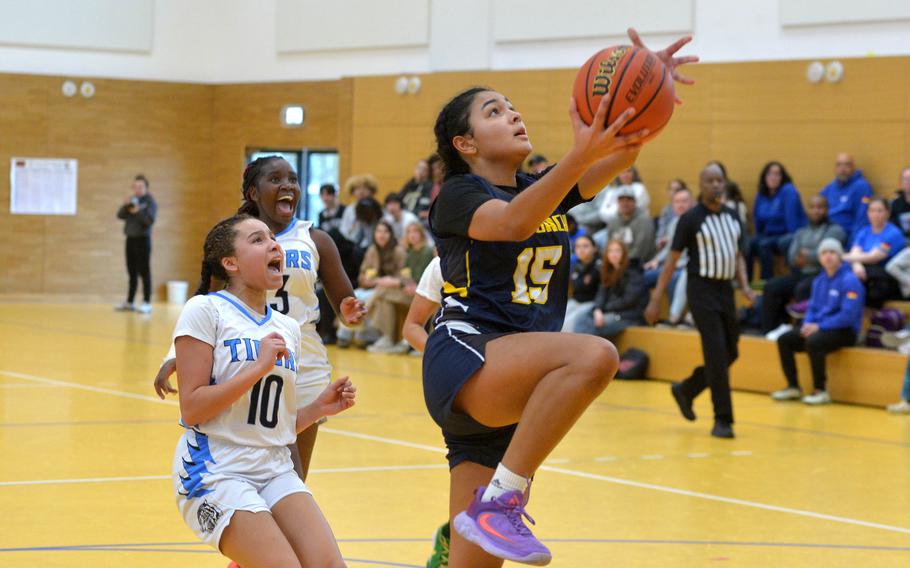 Victoria Ortiz takes a layup