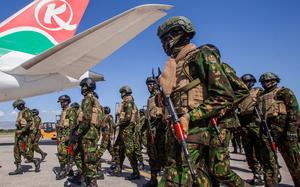 Third group of Kenyan police arrives in Port-au-Prince, Haiti, to battle violent gangs, on Jan. 18, 2025. (Patrice Noel/Zuma Press Wire/TNS)