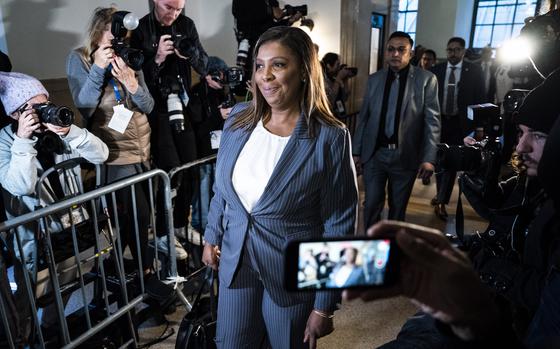 New York Attorney General Letitia James and dozens of other state enforcers are backing a plan to place warning labels on social media platforms. MUST CREDIT: Jabon Botsford/The Washington Post 