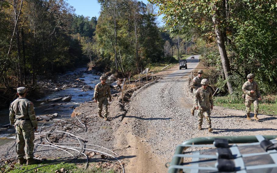 Soldiers supported route clearance operations in the aftermath of Hurricane Helene.