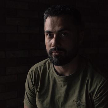 Yehor Firsov, 35, is a combat medic. Before the Russian occupation, he was a member of Ukraine's parliament representing Donetsk.