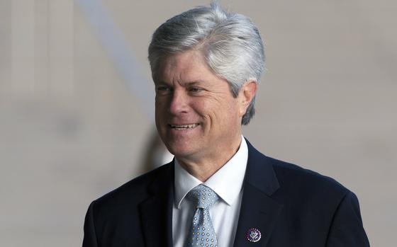 FILE - U.S. Rep. Jeff Fortenberry, R-Neb., arrives at the federal courthouse in Los Angeles, March 16, 2022. Federal prosecutors on Wednesday asked a judge to dismiss their case against Fortenberry, a former Nebraska congressman who resigned in 2022 and who was charged with lying to authorities about a foreign billionaire’s illegal $30,000 contribution to his campaign.  A one-page court filing doesn't explain why the U.S. attorney's office in Washington, D.C., is seeking the dismissal of charges.  (AP Photo/Jae C. Hong)