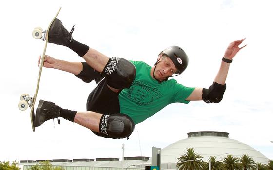 American skateboarder Tony Hawk performs at the Sydney 500 Grand Finale on the Sydney Olympic Park Street Circuit on Dec. 3, 2010, in Sydney. Hawk wanted “Tony Hawk’s Pro Skater” to be an authentic representation of not only the sport but its culture. 