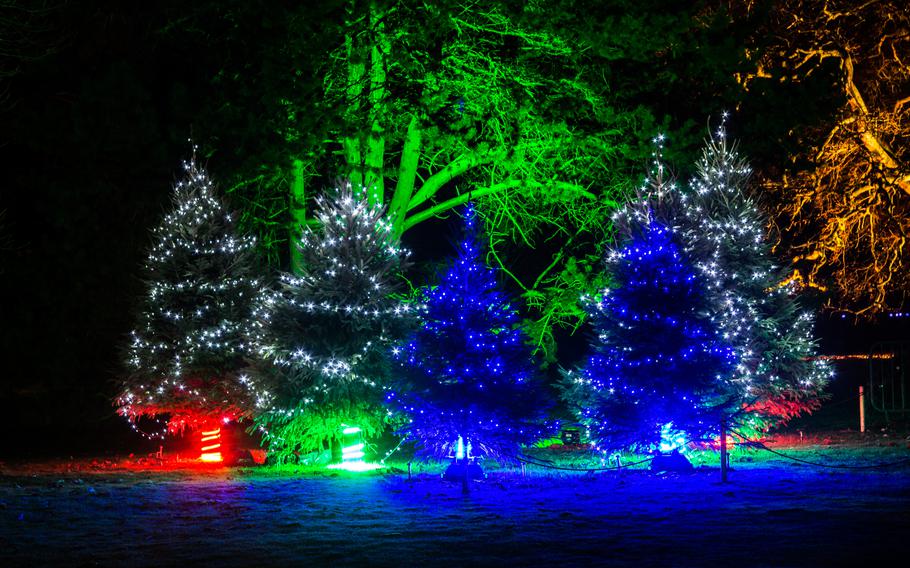 Royal Kew Gardens in London starts celebrating Christmas with lit walkways and festive lights on Nov. 13. The displays continue until Jan. 5.